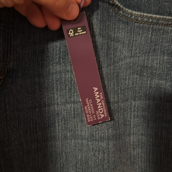 Gloria Vanderbilt NWT Amanda Women's Jeans Denim Size 16 W with Skylark Wash - Picture 3 of 14